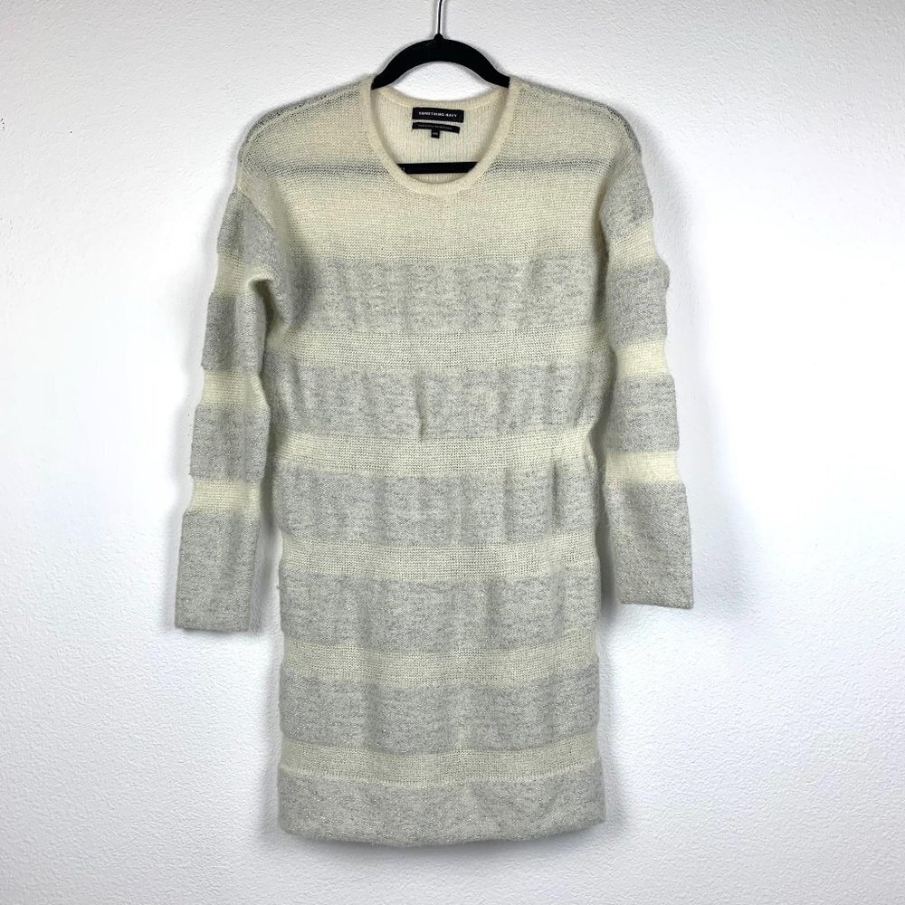 Something Navy Oversized Striped Sweater Dress